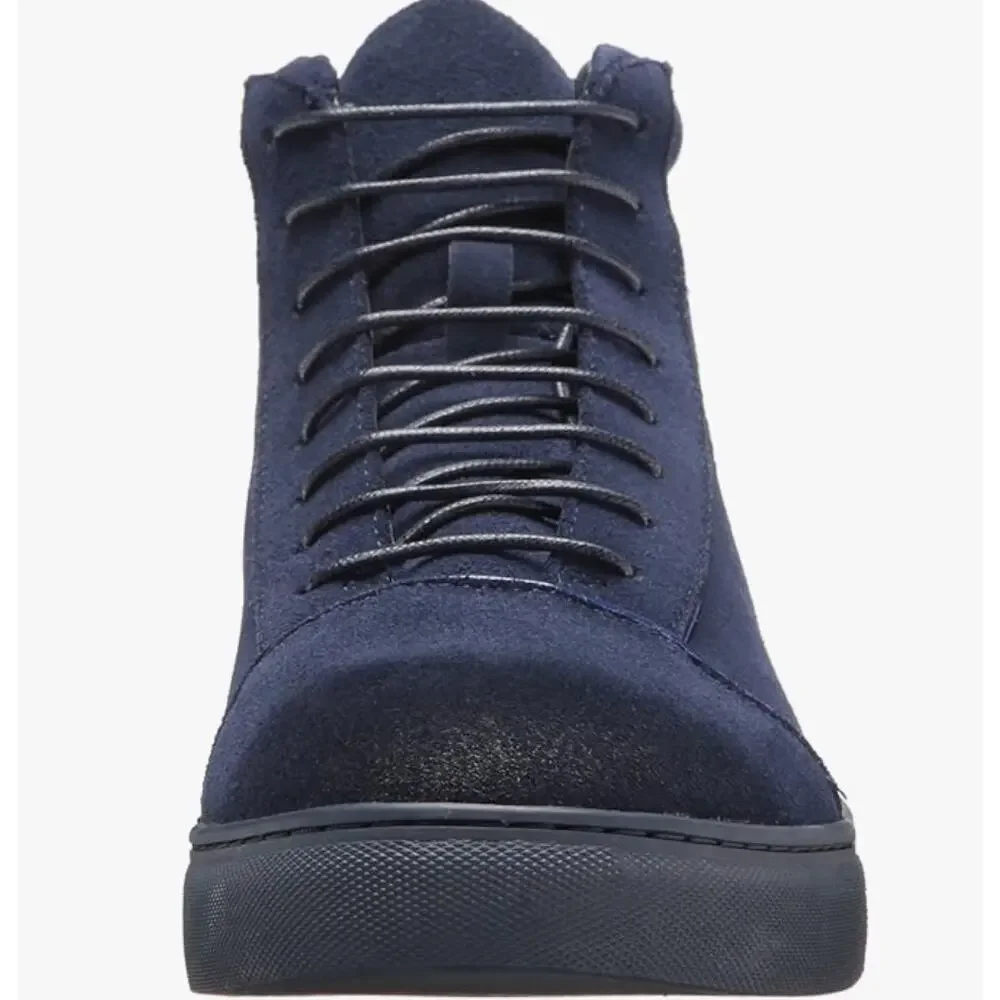 English Laundry Grundy Sneaker Boots 9 Blue Suede Leather NWT Chukka Combat Lace